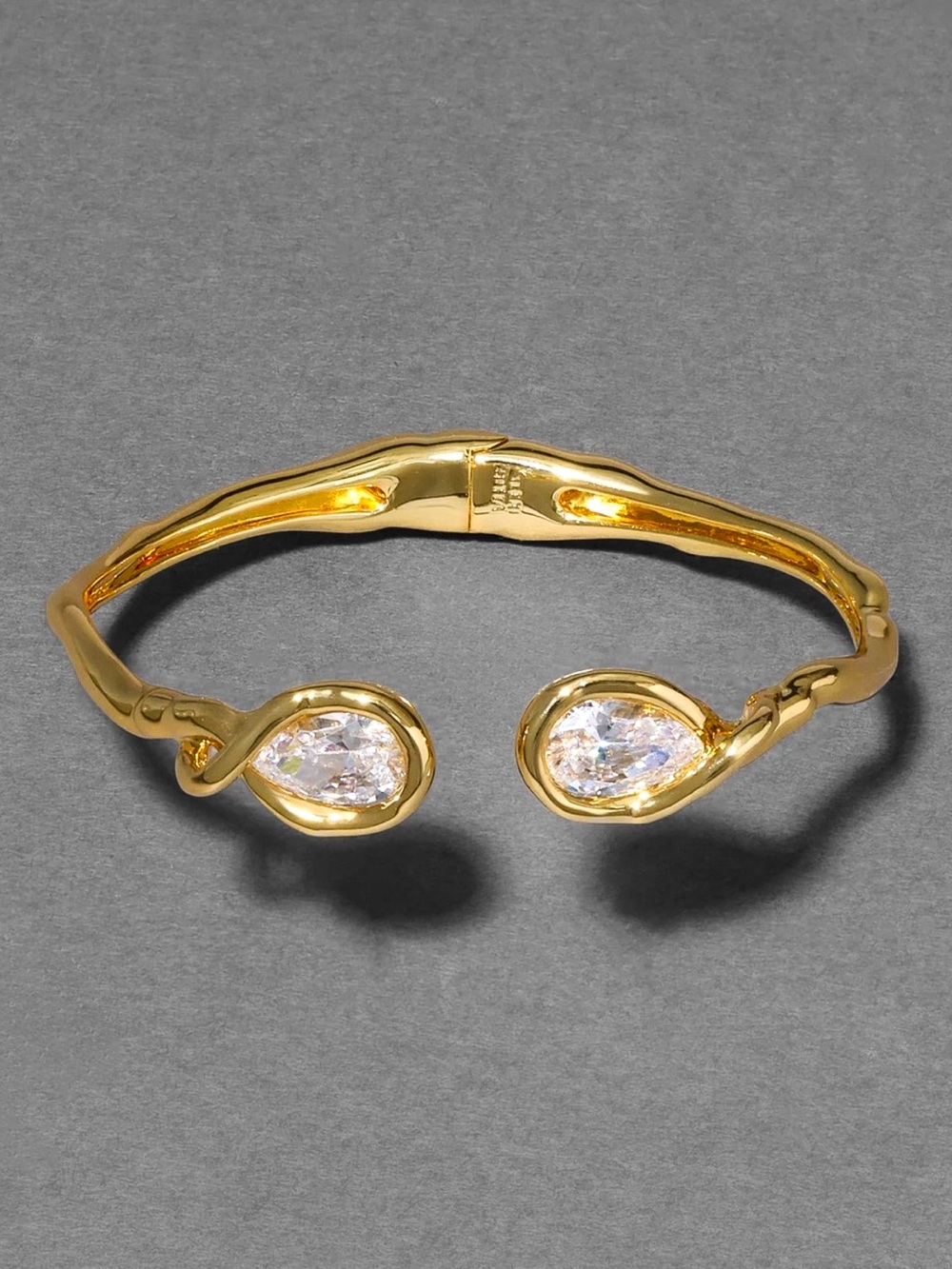 Alexis Bittar Asterales Crystal Capped Hinge Cuff Bracelet